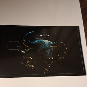 Blue Bull Decorative Wall Art Print - Home Art Debit Card Sking
